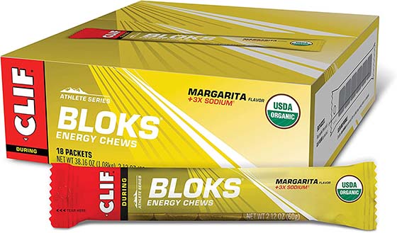box of clif bloks margarita flavor