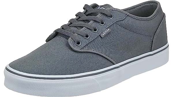 vans low top sneakers in gray