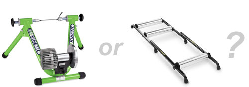 choosing between a bike trainer or rollers